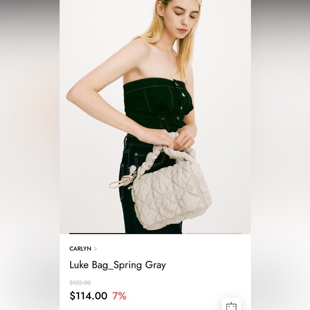 CARLYN Luke Bag in Spring Gray - Like New